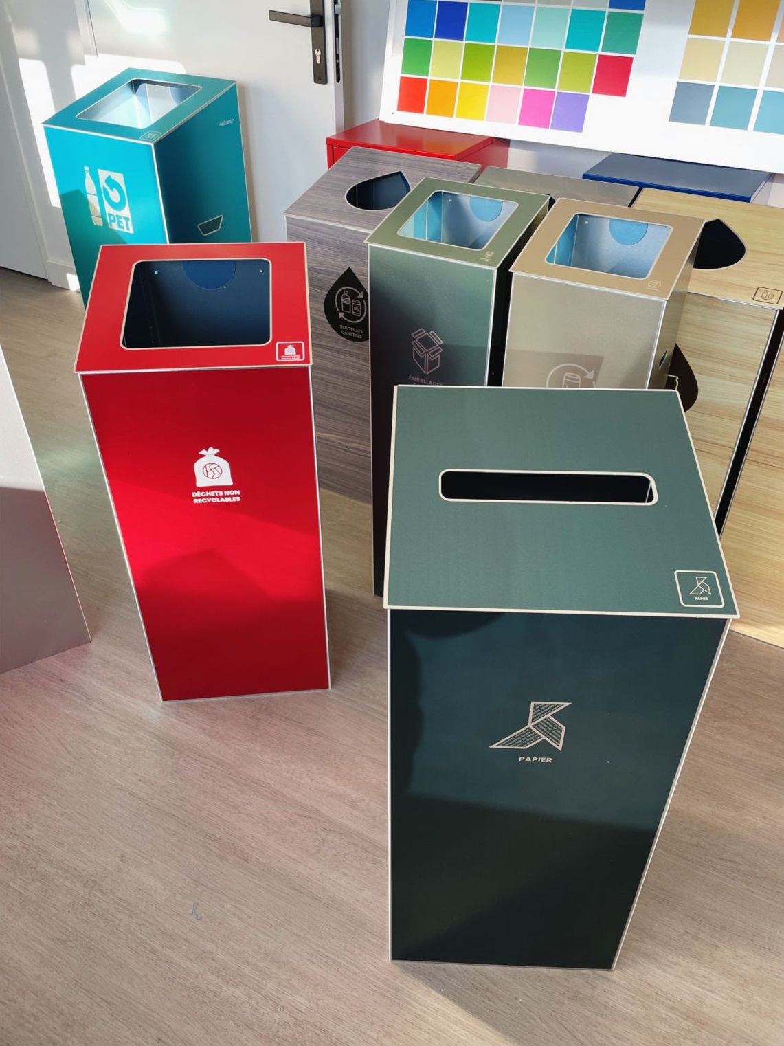 poubelles tri selectif entreprises couleurs reactis sas